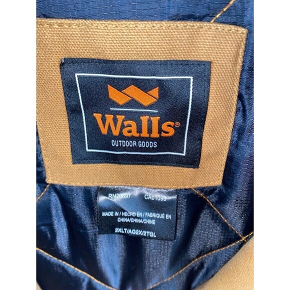 Walls Men's Super Duck Insulated Coat Brown XLT NEW - Picture 3 of 8